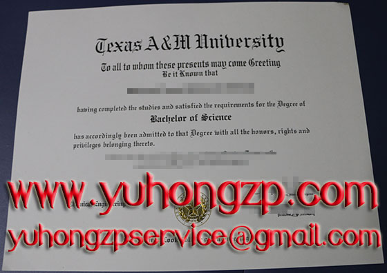 Texas A&M University degree Texas A&M University degree