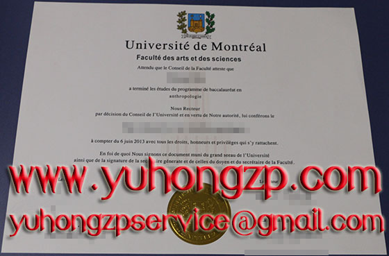 University of Montreal degree Université de Montréal degree