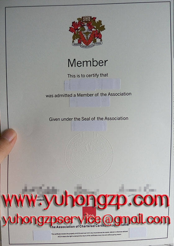ACCA certificate ACCA certificate