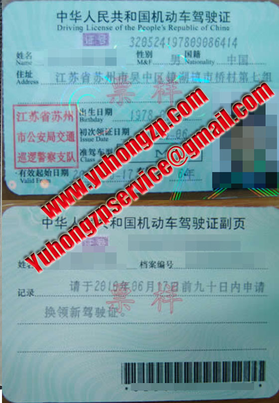 driving licence of china driving licence of china