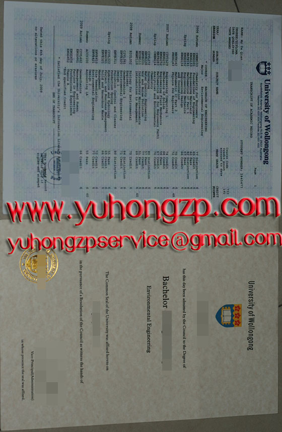 University of Wollongong degree and transcript University of Wollongong degree and transcript