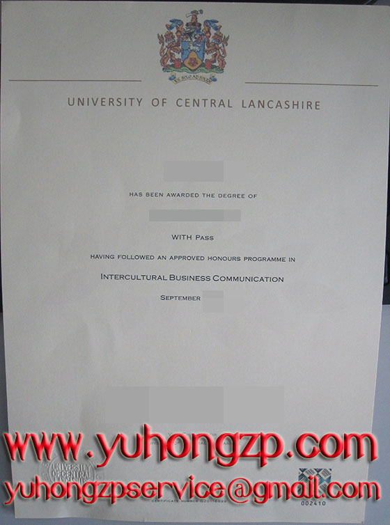 University of Central Lancashire degree