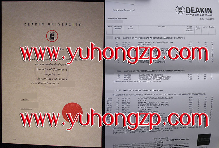 Deakin University degree and transcript Deakin University degree and transcript