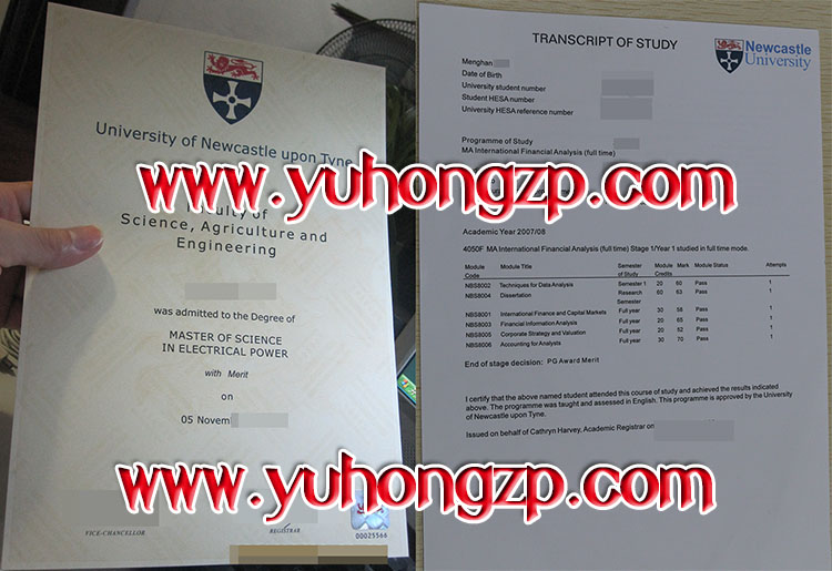 NewCastle University degree and transcript NewCastle University degree and transcript