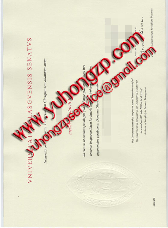 University of Glasgow degree University of Glasgow degree