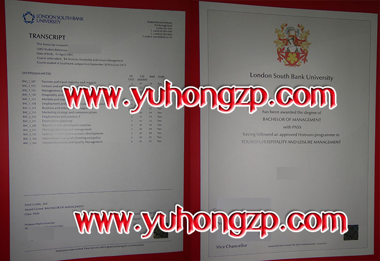 London South Bank University degree and transcript London South Bank University degree and transcript