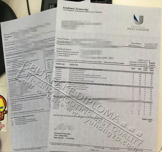 University of West London official transcript University of West London official transcript