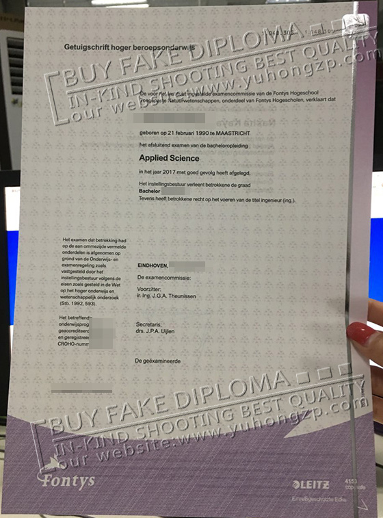 Fake Fontys diploma, Fontys University Bachelor certificate Fake Fontys diploma, Fontys University Bachelor certificate