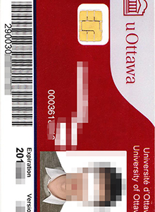 student card of University of Ottawa,buy fake diploma andtranscript in CAD
