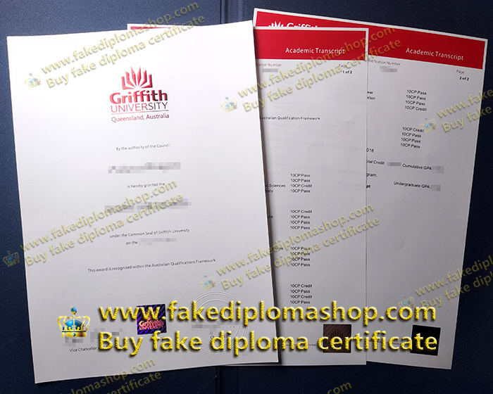 Griffith University diploma and transcript of new edition Griffith University diploma and transcript of new edition