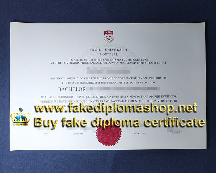 McGill University diploma McGill University diploma