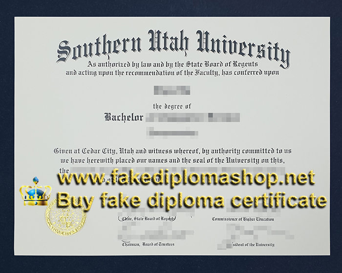 Southern Utah University diploma