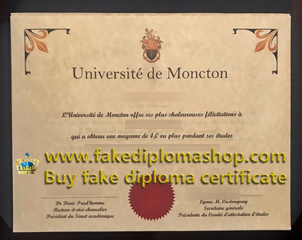 Université de Moncton degree Université de Moncton degree