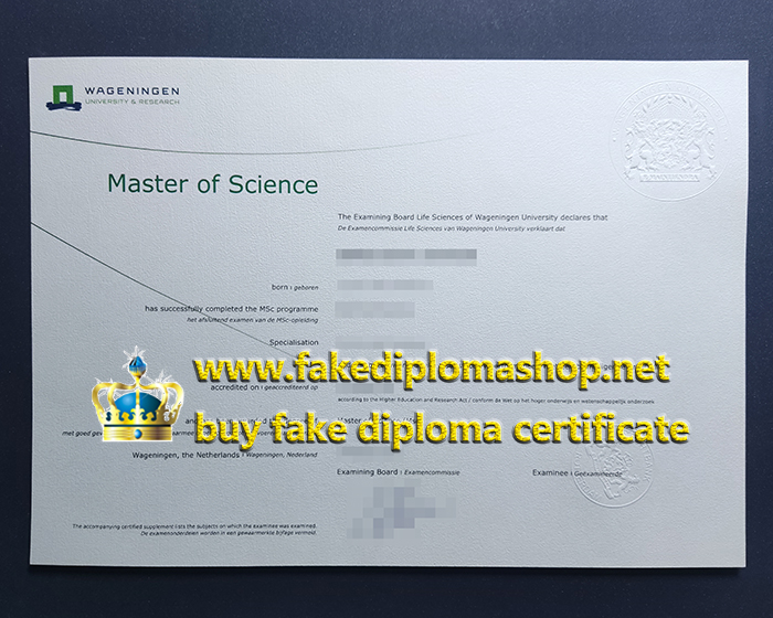 WUR diploma, Wageningen University & Research diploma