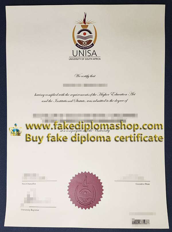UNISA Diploma Order Fake University Of South Africa Degree