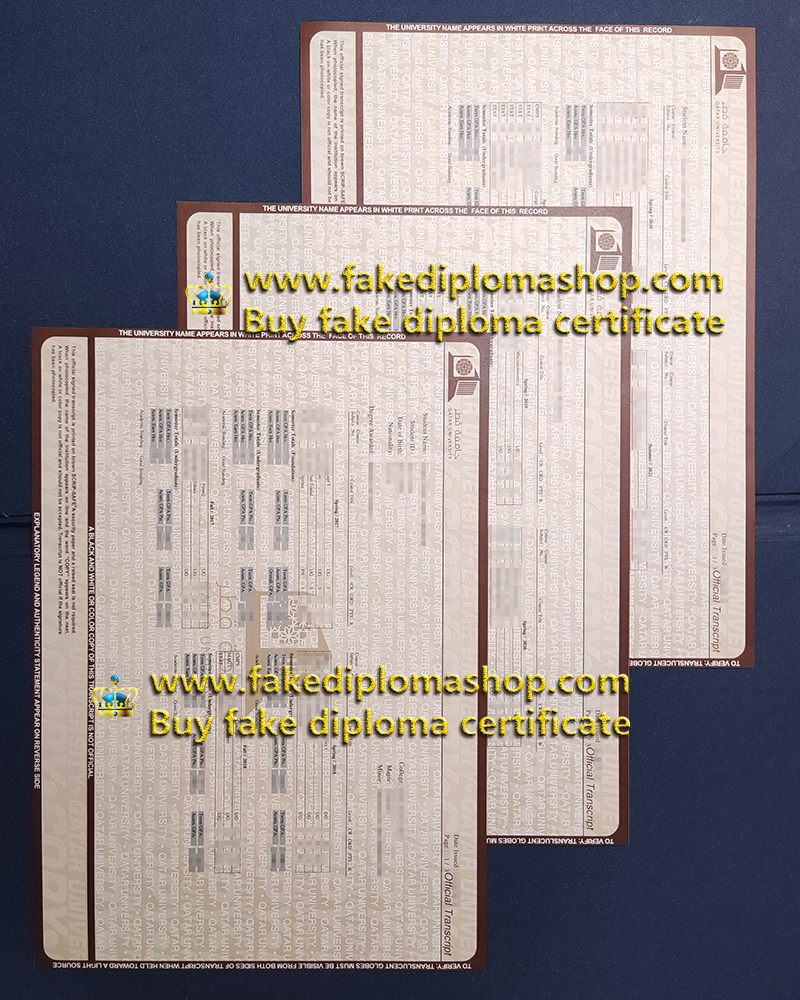 Qatar University transcript Qatar University transcript