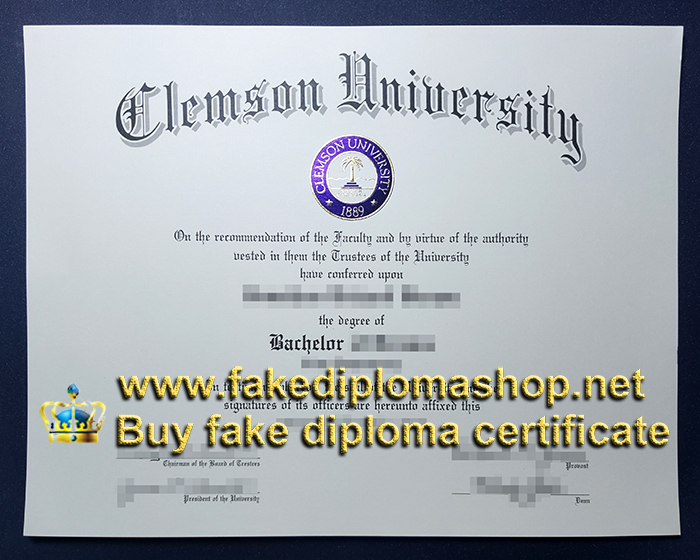 Clemson University diploma