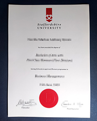 Order the same fake Staffordshire University diploma of Bachelor as the official
