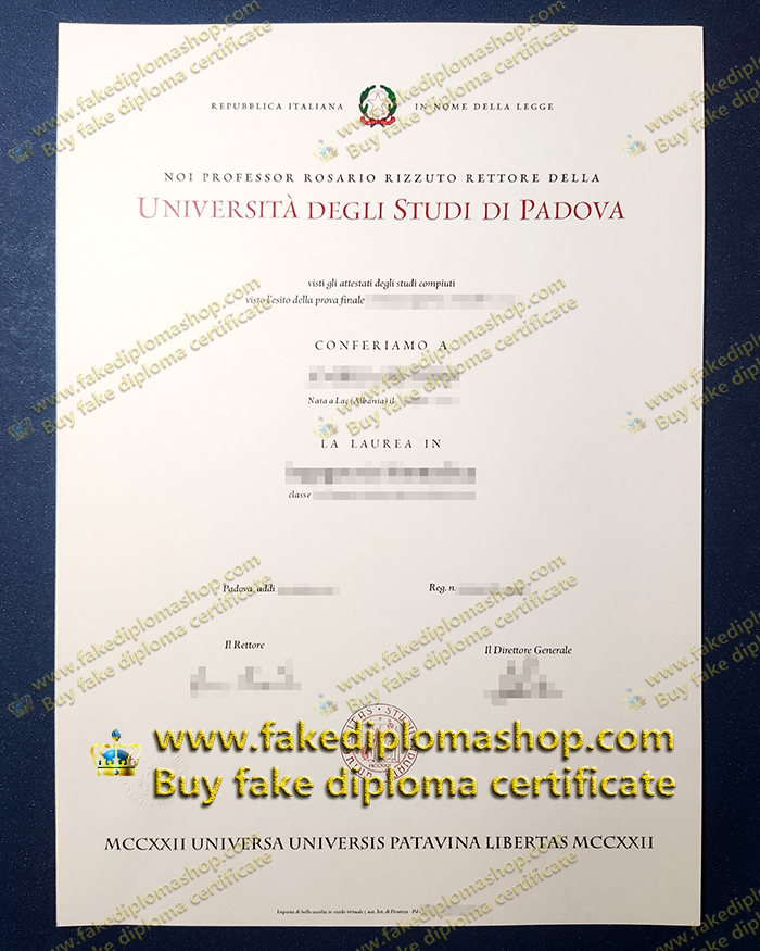 UNIPD diploma, University of Padua diploma, Università degli Studi di Padova diploma UNIPD diploma, University of Padua diploma, Università degli Studi di Padova diploma
