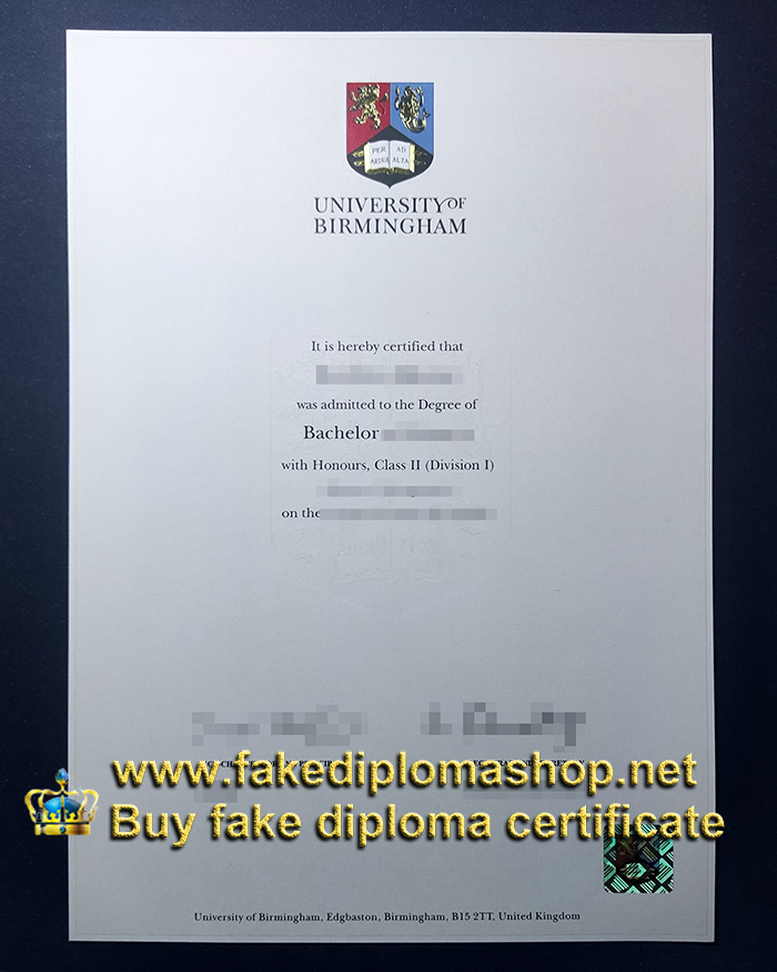 University of Birmingham degree of Bachelor University of Birmingham degree of Bachelor