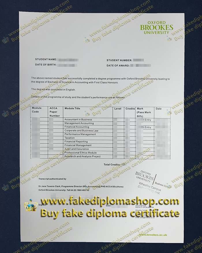 Oxford Brookes University transcript, OBU transcript Oxford Brookes University transcript, OBU transcript