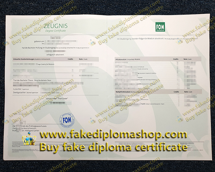 FOM Hochschule diploma, FOM University degree FOM Hochschule diploma, FOM University degree