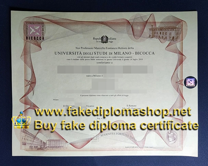 UNIMIB diploma, University of Milano-Bicocca diploma UNIMIB diploma, University of Milano-Bicocca diploma