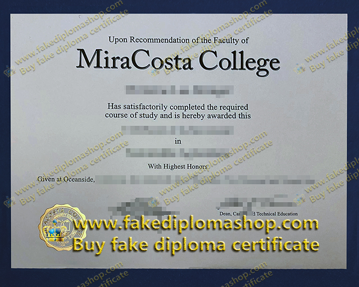 MiraCosta College diploma MiraCosta College diploma
