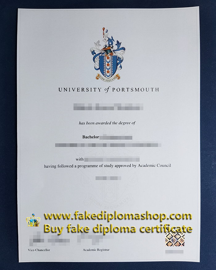 University of Portsmouth diploma of Bachelor University of Portsmouth diploma of Bachelor