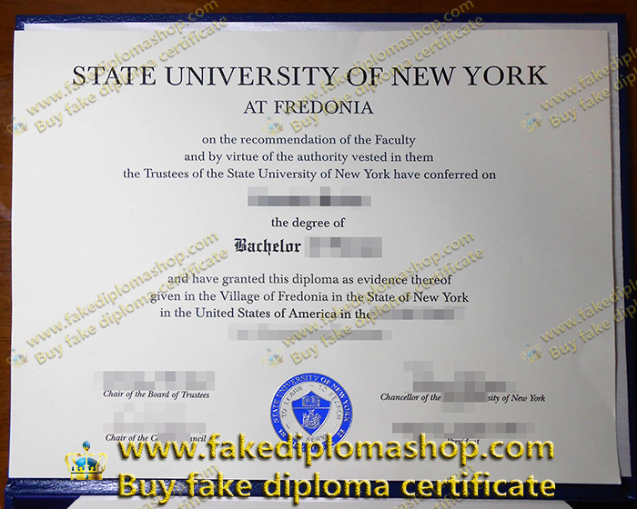 SUNY Fredonia Bachelor diploma, State University of New York at Fredonia diploma SUNY Fredonia Bachelor diploma, State University of New York at Fredonia diploma