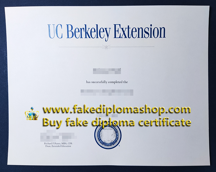 UC Berkeley Extension certificate in 2023 UC Berkeley Extension certificate in 2023