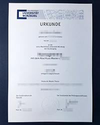 Buy a Universität Würzburg diploma with real steel seal