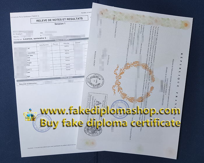 Paris-Sorbonne University diploma and transcript, Paris IV degree