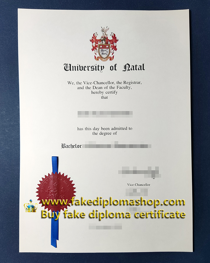 University of Natal degree of Bachelor University of Natal degree of Bachelor