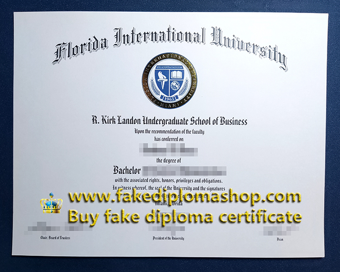 Florida International University diploma of R. Kirk Landon Undergraduate School of Business Florida International University diploma of R. Kirk Landon Undergraduate School of Business