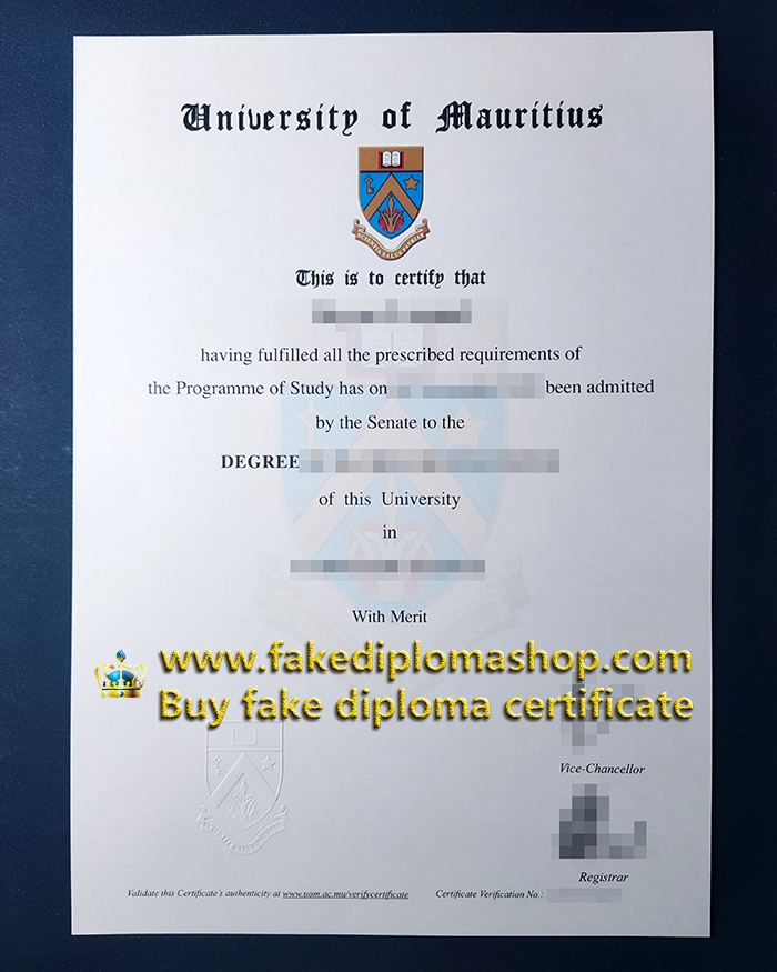 University of Mauritius degree of Bachelor University of Mauritius degree of Bachelor