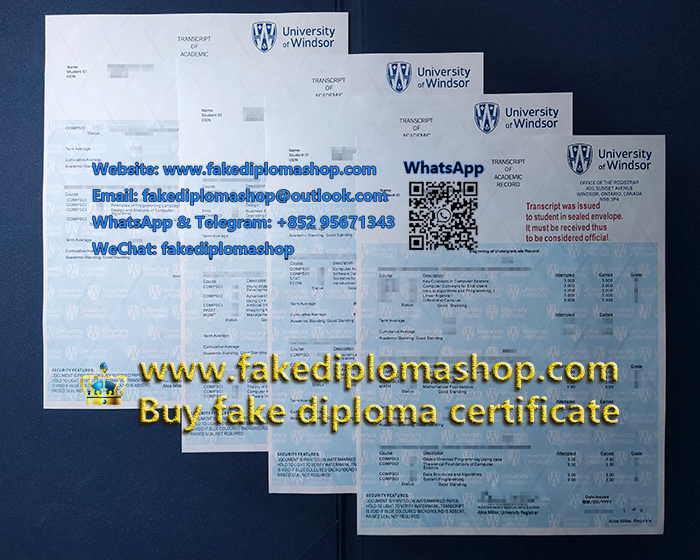 University of Windsor transcript University of Windsor transcript