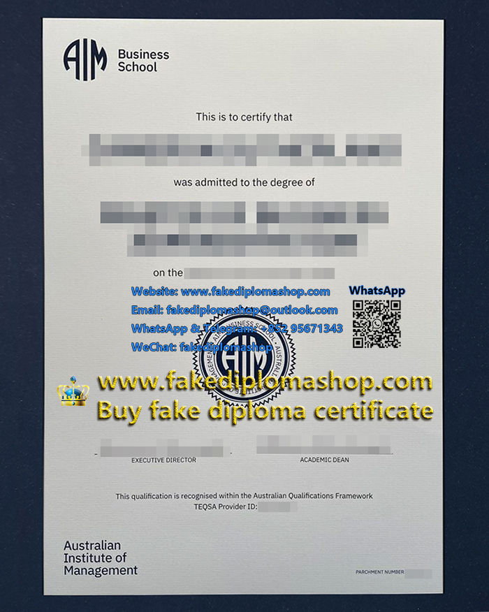 AIM Business School degree, Australian Institute of Management diploma AIM Business School degree, Australian Institute of Management diploma