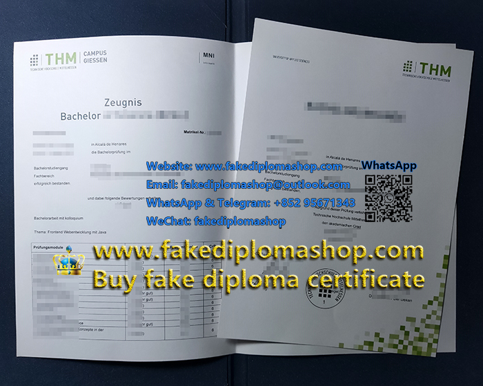 THM diploma and transcript