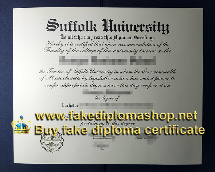 Suffolk University diploma