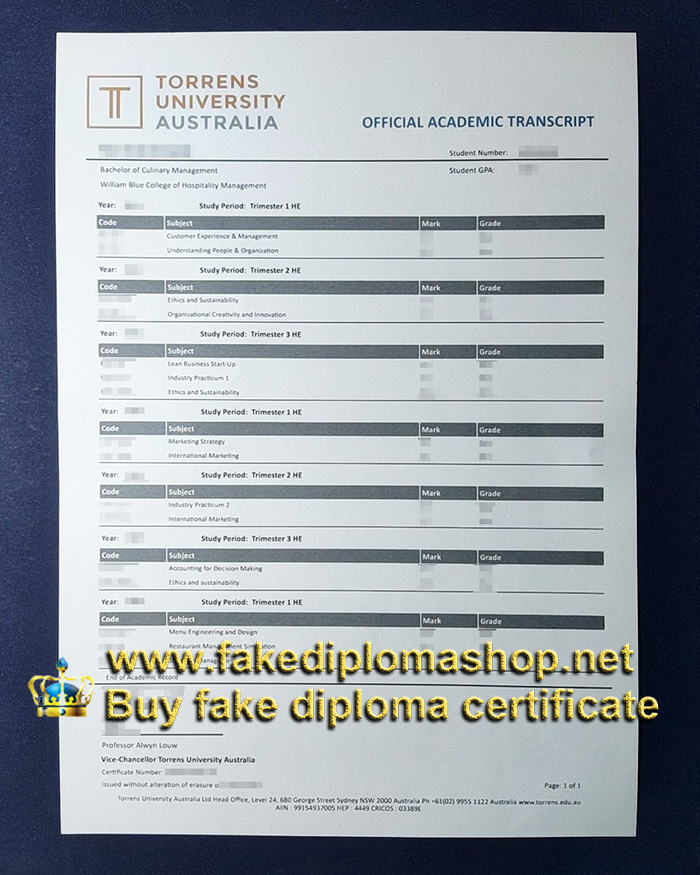 Torrens University Australia transcript Torrens University Australia transcript