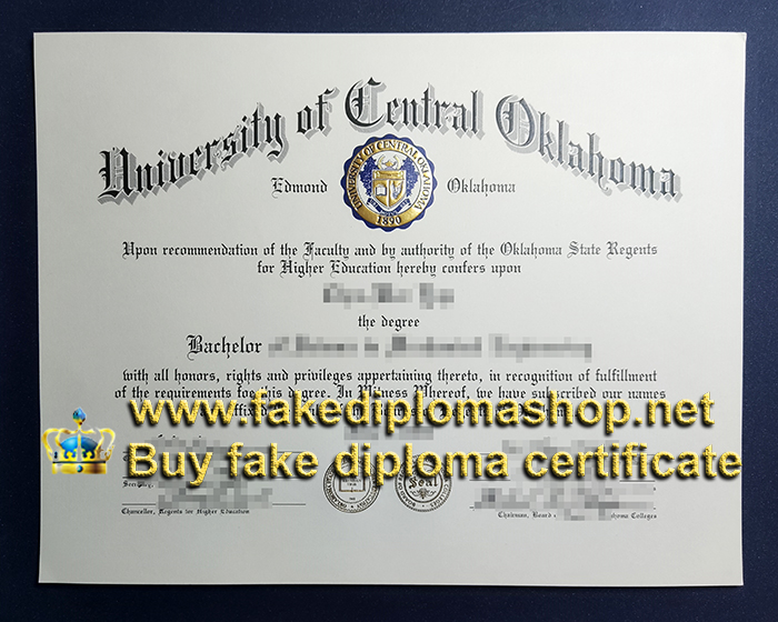 UCO diploma, University of Central Oklahoma diploma