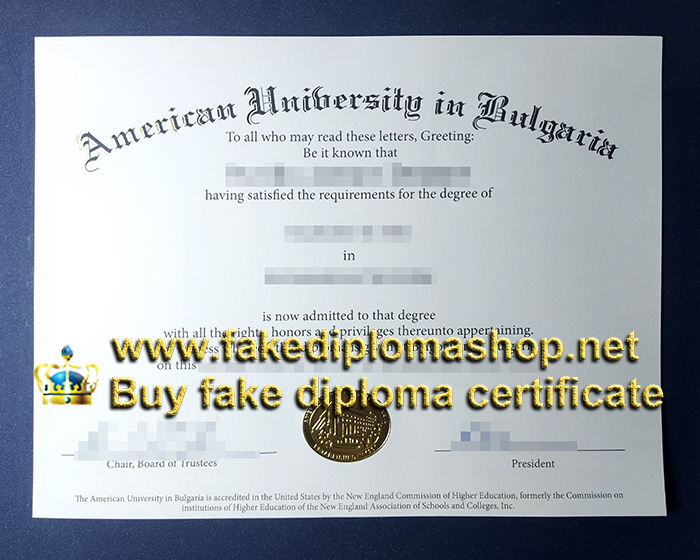 AUBG diploma, American University in Bulgaria diploma AUBG diploma, American University in Bulgaria diploma