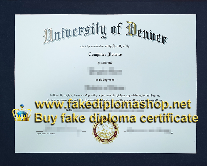 University of Denver diploma University of Denver diploma