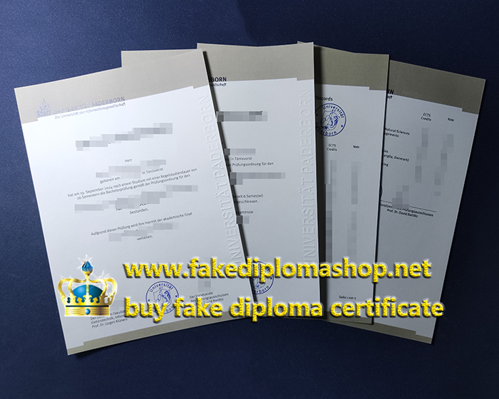 Universität Paderborn diploma and transcript Universität Paderborn diploma and transcript