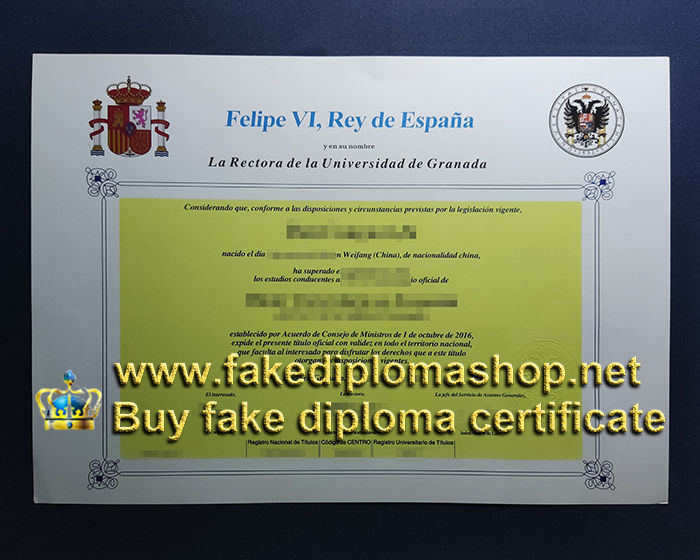 University of Granada diploma University of Granada diploma