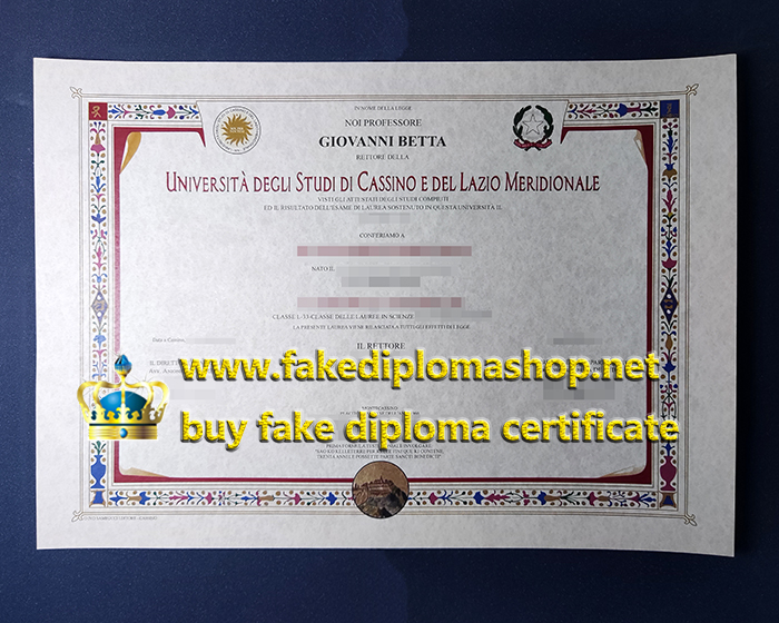 Università degli Studi di Cassino e del Lazio Meridionale diploma, UNICAS diploma Università degli Studi di Cassino e del Lazio Meridionale diploma, UNICAS diploma