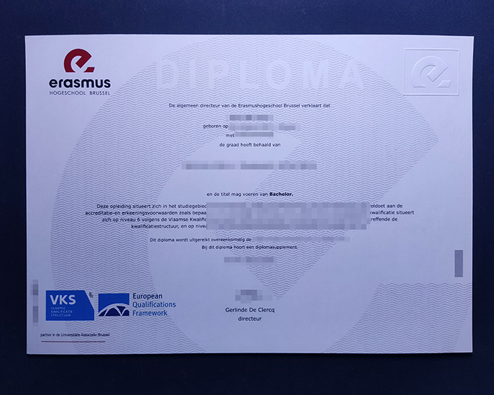 Erasmus Hogeschool Brussel diploma