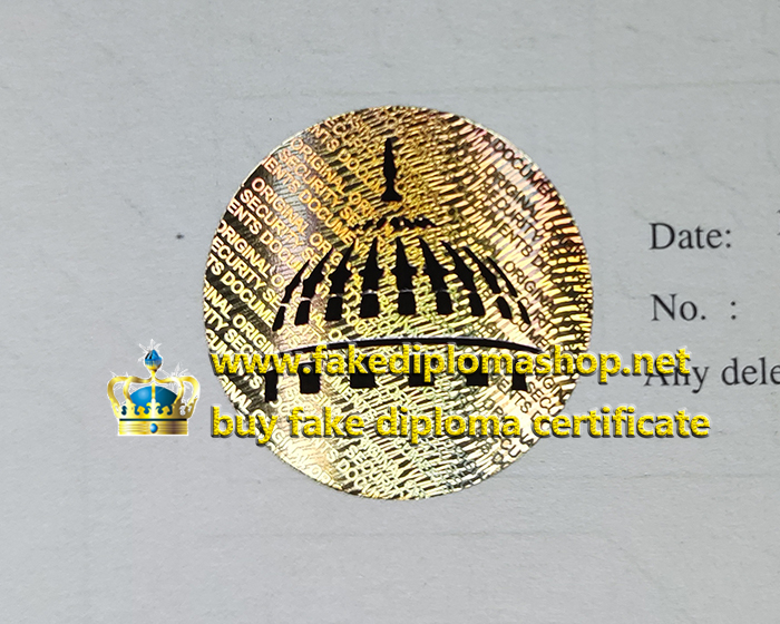 UOS University of Sharjah diploma hologram