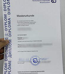 Order an Ostfalia Hochschule für angewandte Wissenschaften Urkunde